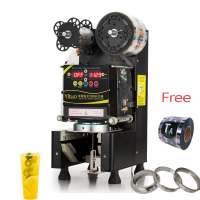 High quality Fully Automatic plastic cup sealing machine With bubble tea equipments